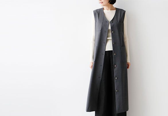 ロングジレとしても着られるワンピース《ケイシー》