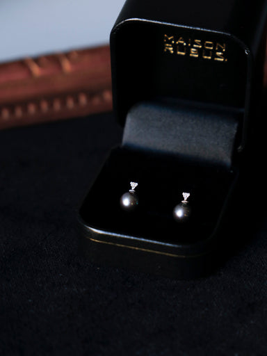 ピアス/南洋パールGRAY1