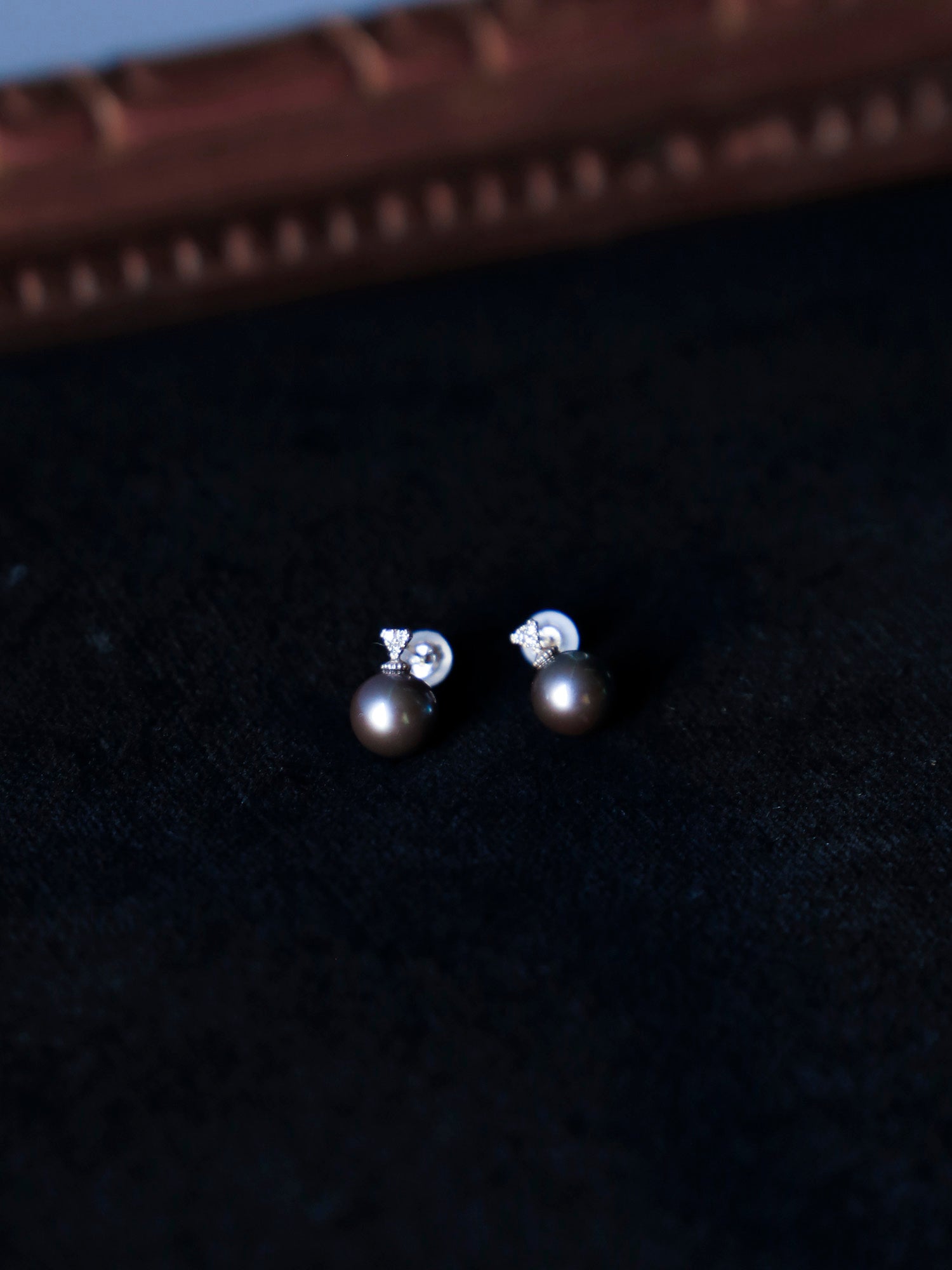 ピアス/南洋パールGRAY1