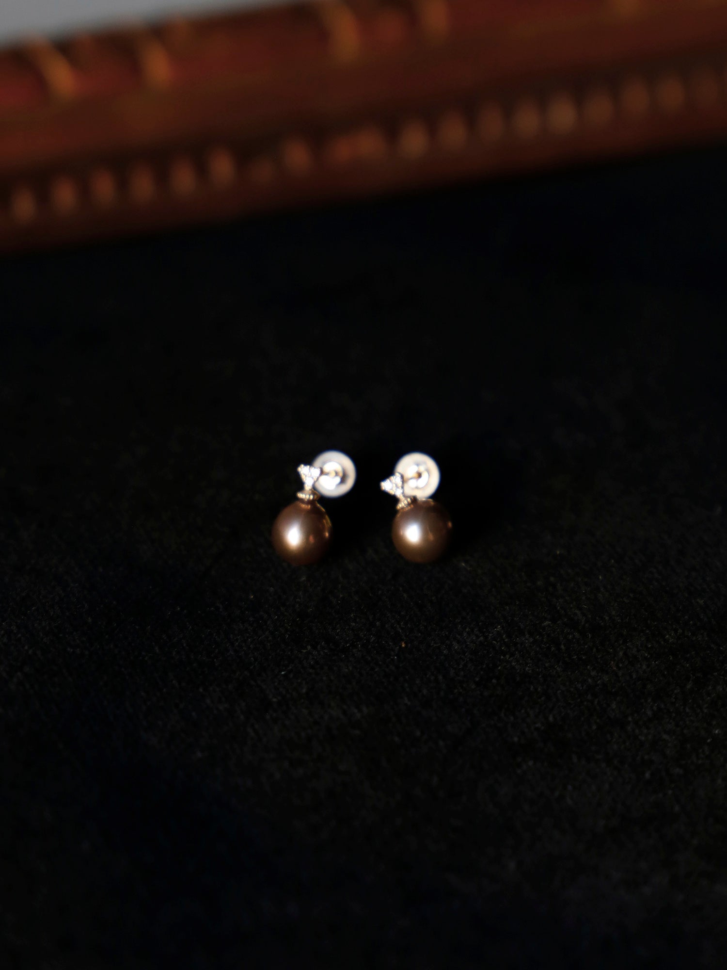 ピアス/南洋パールGRAY2