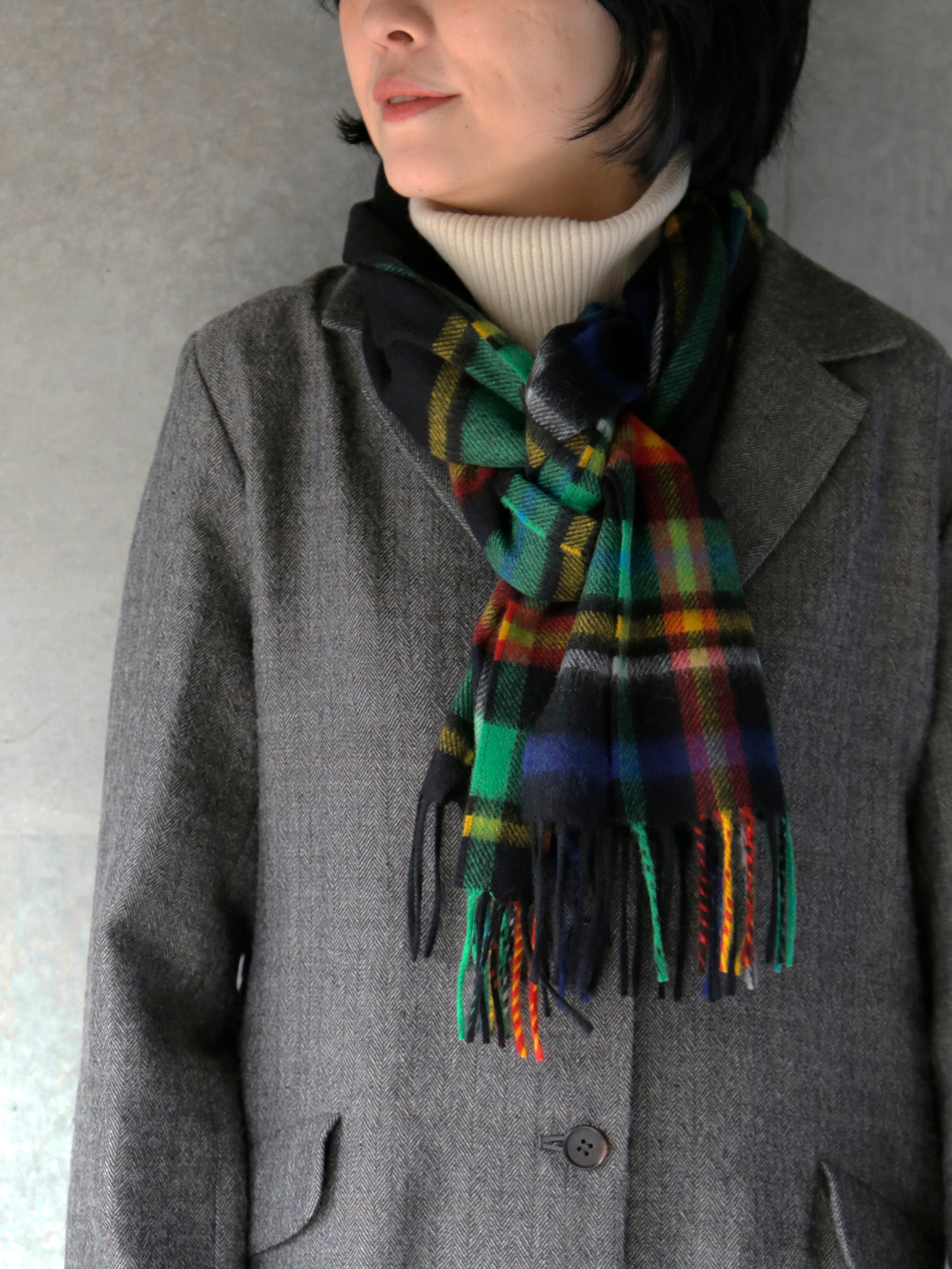 BLACK/MULTI<br>コート：アレクサンドル（身長166cm）