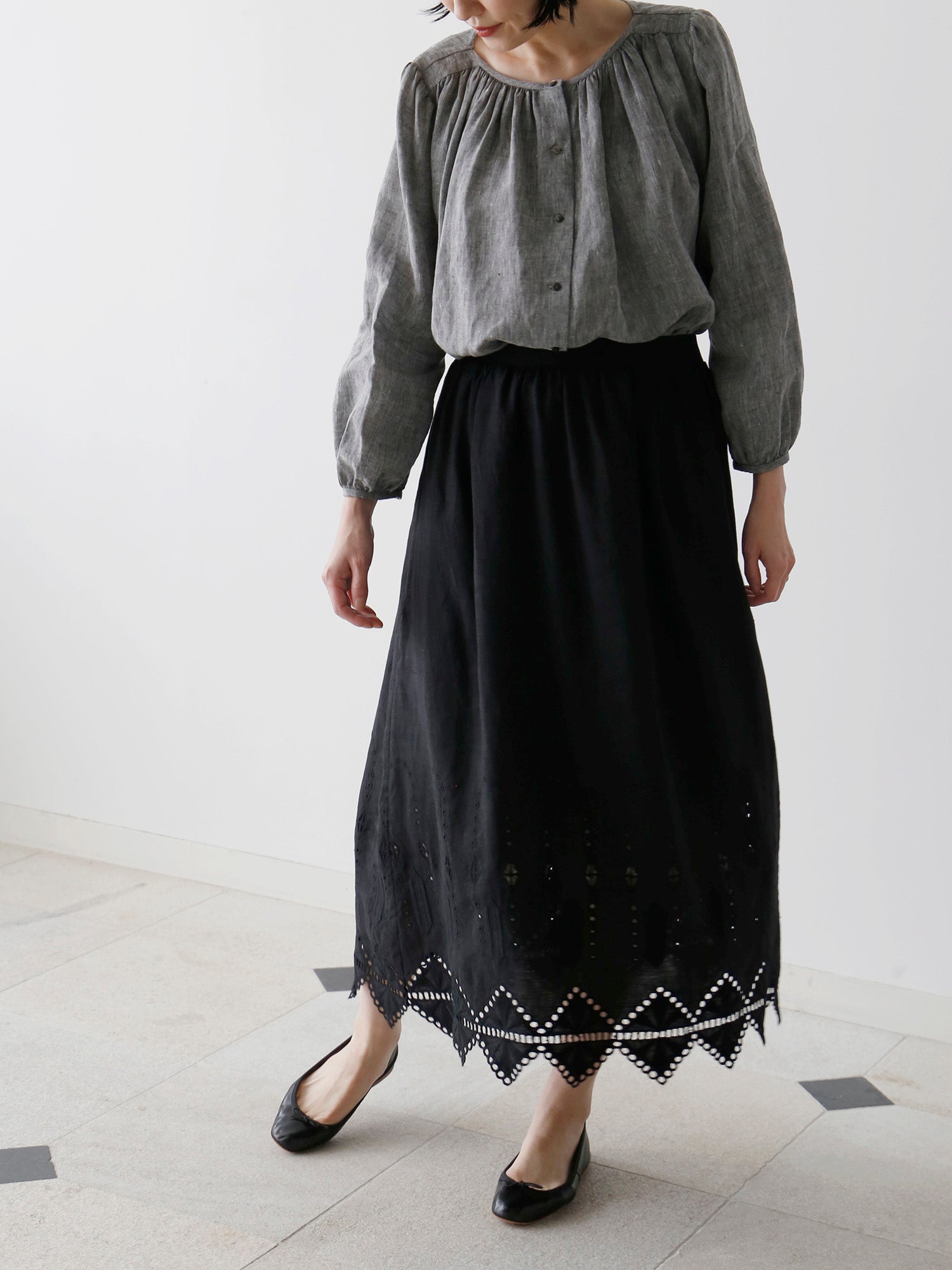 lisette リゼッタ　ロシェル　ノアール　リネンスカート lisette リゼッタ ロシェル ノアール リネンスカート