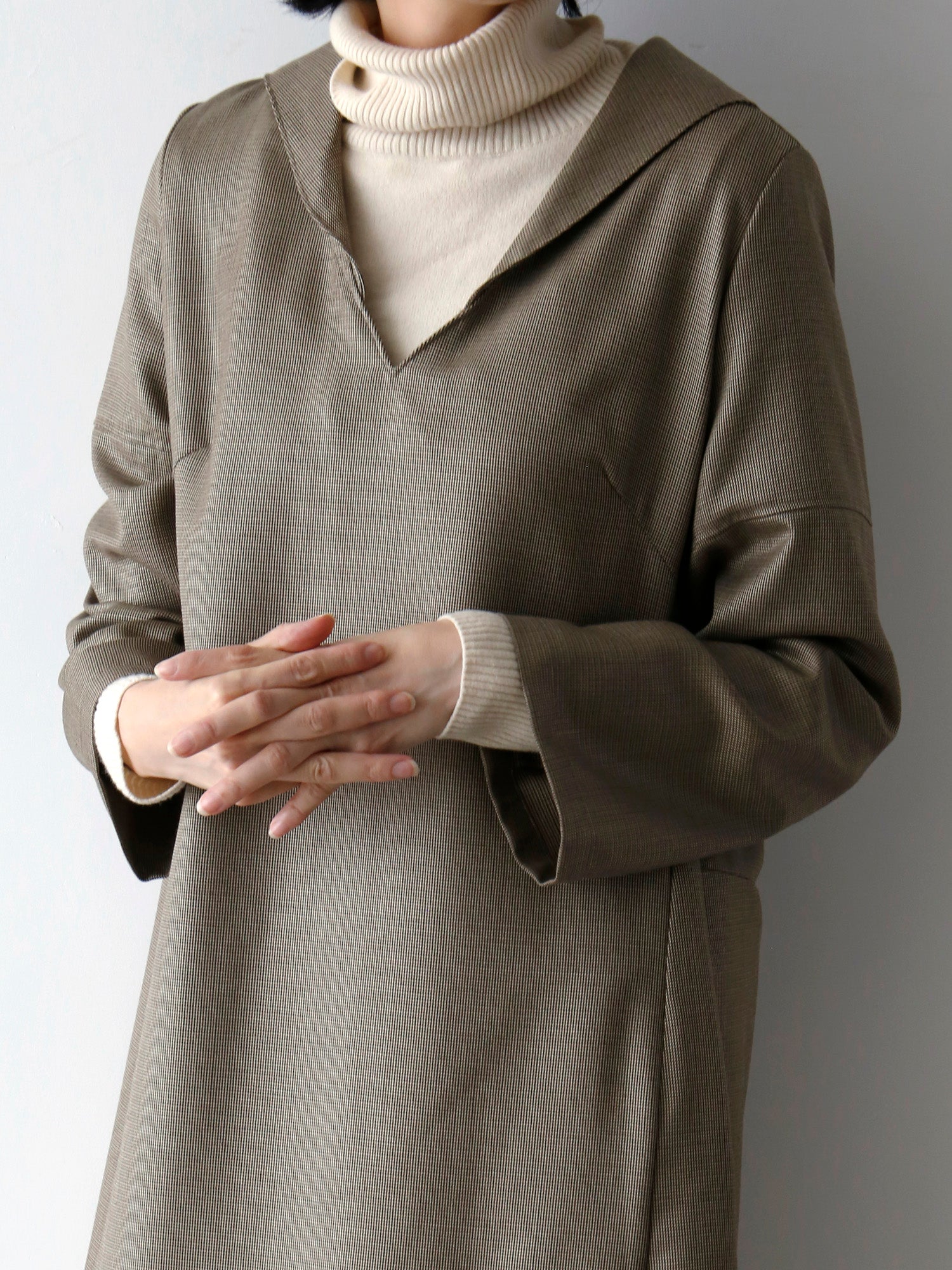 ハウンドトゥース・セピア（身長166cm）