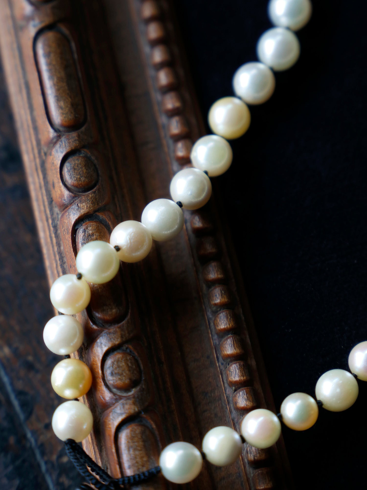 MAISON RUBUS.×LISETTE ヴィンテージパールオールノットネックレス/アコヤWHITE