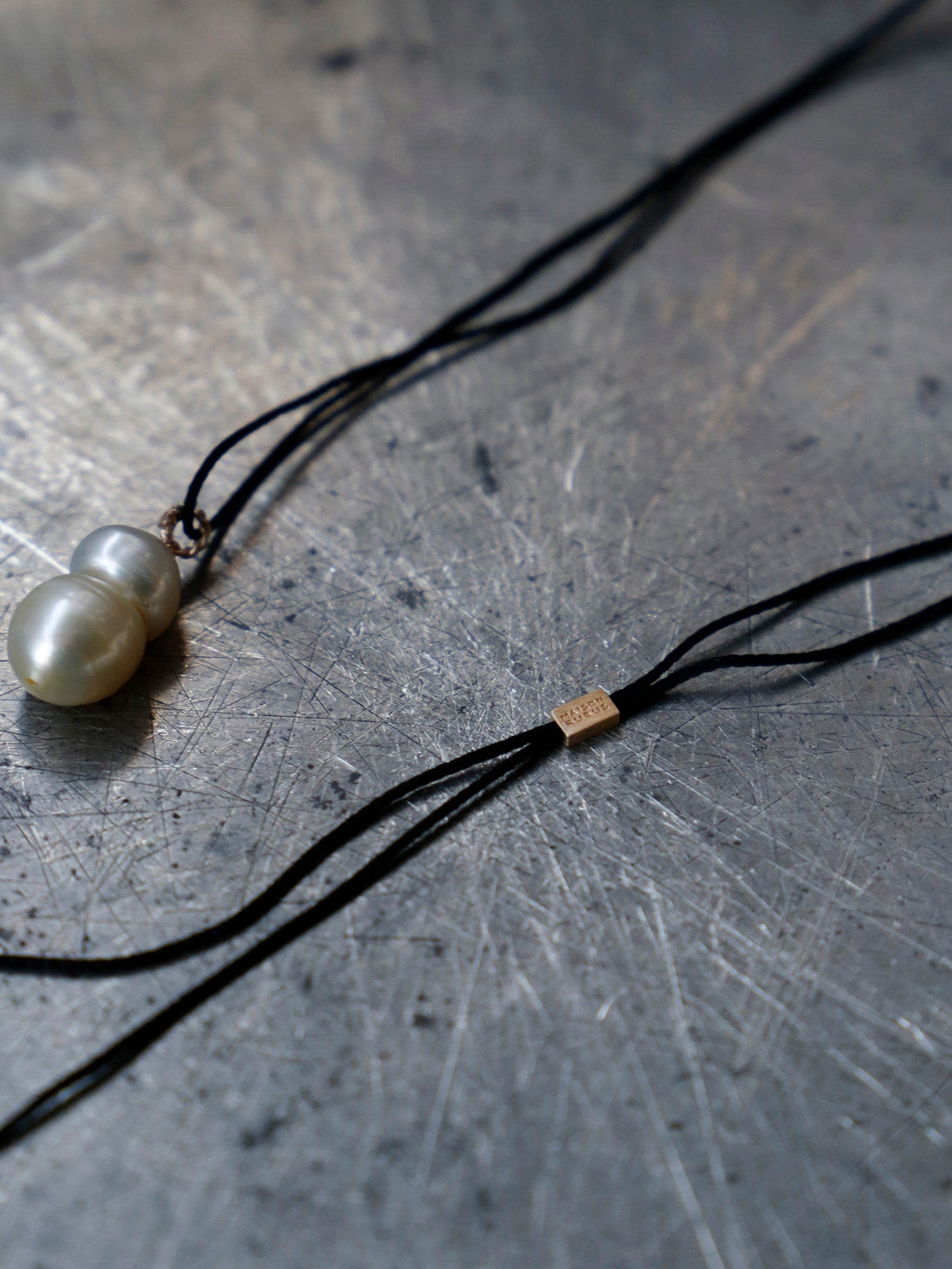 MAISON RUBUS.×LISETTE 南洋バロックパールコードネックレス/南洋パールWHITE・diamond/10KYG