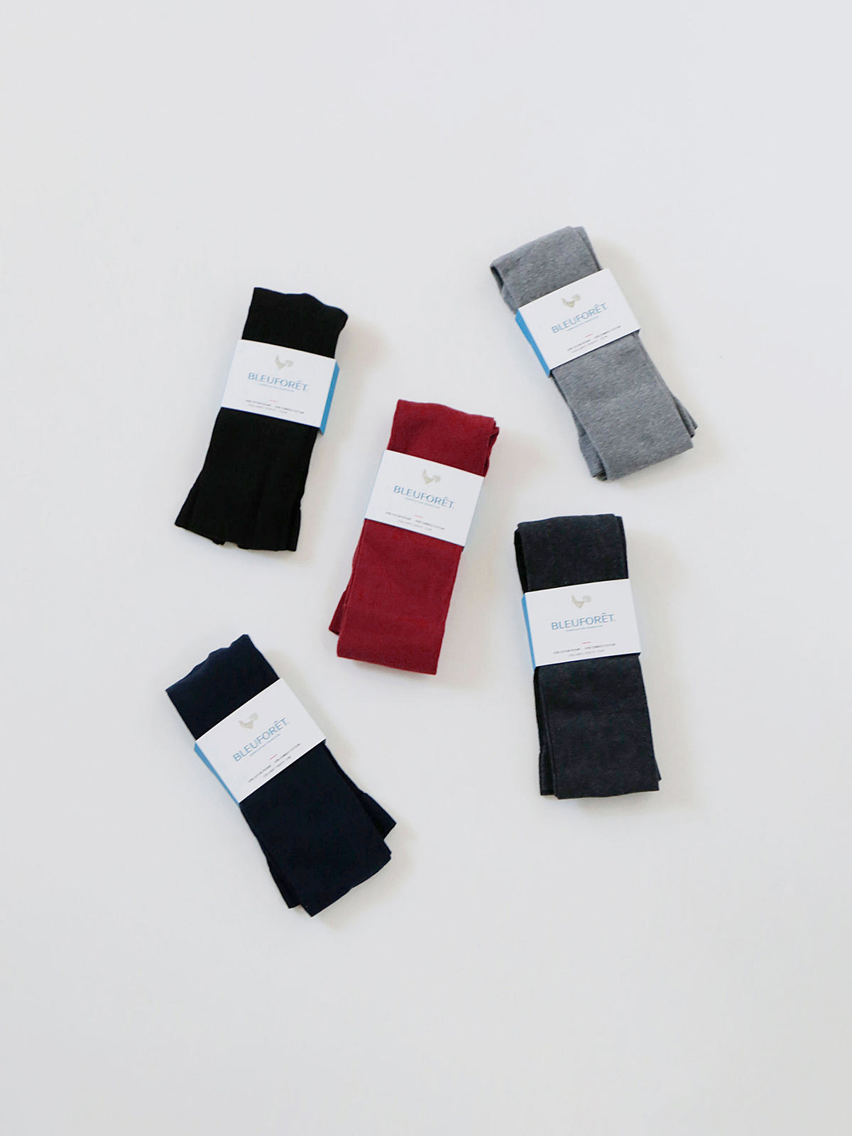 BLEUFORET タイツ 3色セット BLEU FORET（ブルーフォレ） コットンタイツ COLLANT VELOUTE 3213