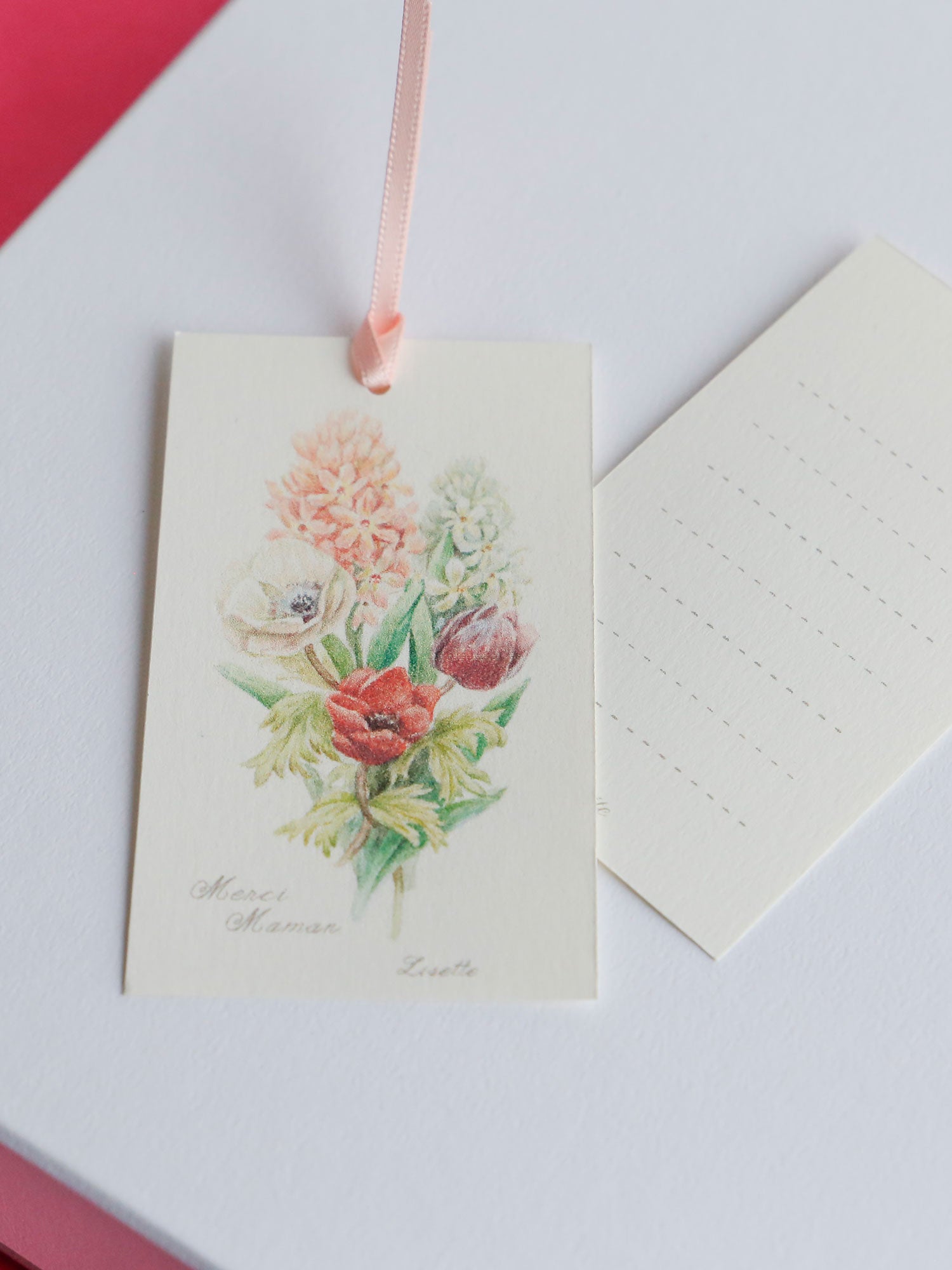花束のカードつき