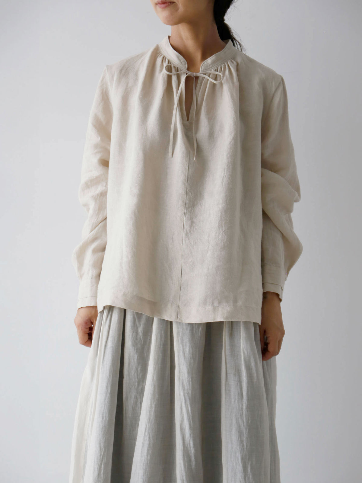 美品　Lisette リゼッタ 小花柄 リネン100% フリルブラウス 日本製 ミリー — LISETTE